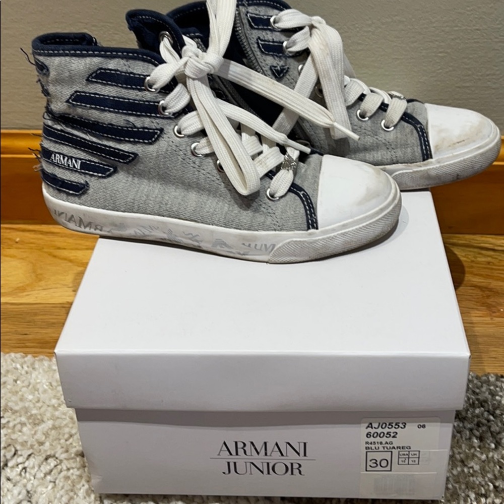 Armani Junior High Top Sneakers